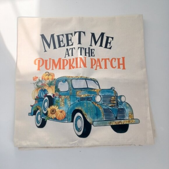 Decorative Farmhouse Fall Pillow Covers | Set of 4 | 18"x18" Cotton-Linen Blend - Picture 3 of 8